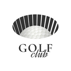 Golf club, golf course vector logo