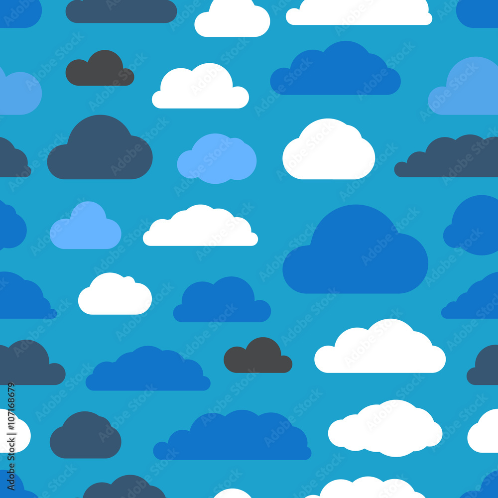 Aufkleber abstract clouds seamless pattern