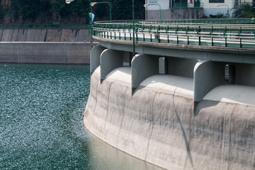 Detail of the front side of the dam of Osiglia