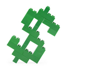 Obraz premium blocks dollar symbol