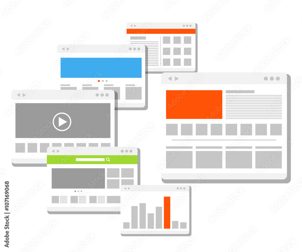 Poster web site page templates collection