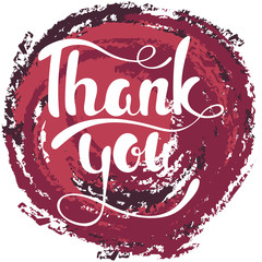 Thank you lettering. Hand written Thank you poster. Modern hand