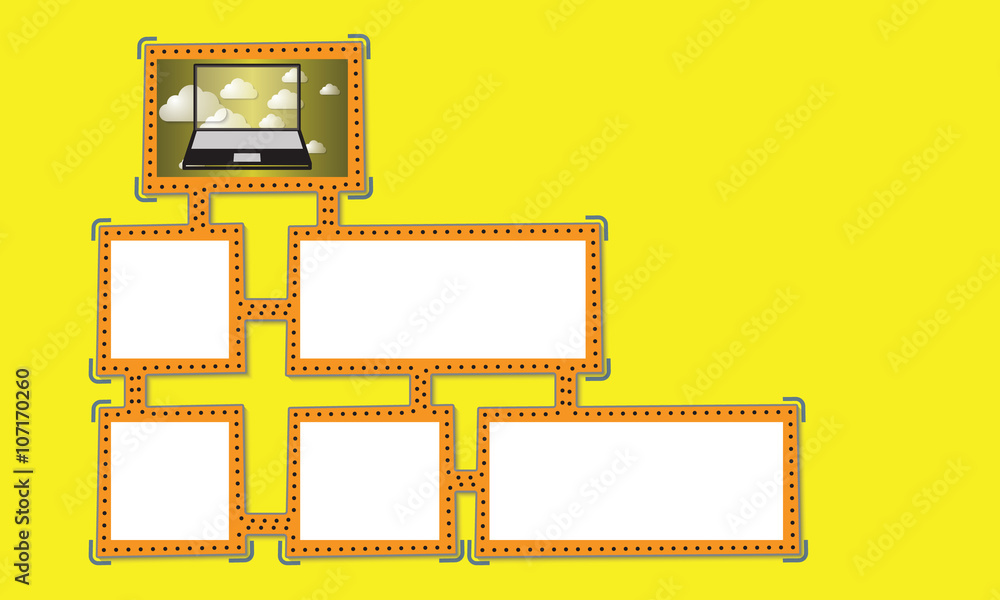 Poster abstract frame for your text and notebook