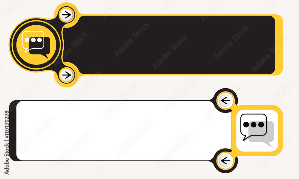 Poster two abstract frames for your text and speech bubbles