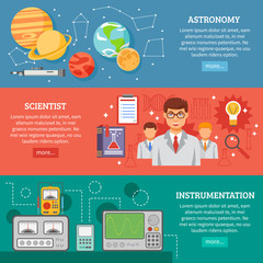 Science 3 Flat Banner Set