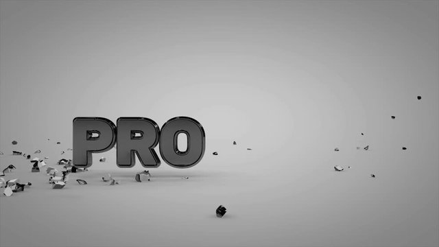3d metallic motion graphic concept when destroying the word PROBLEM it can turned into PROGESS with positive attitude and learning experience in 4k ultra hd