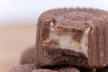 Chocolate stuffed with cream