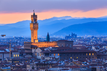 Sunset at Florence, Toscana, Italy