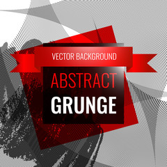 Grunge abstract background with space for inscriptions. Vector illustration