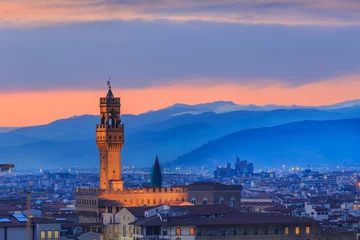 Foto op Canvas Sunset at Florence, Toscana, Italy © elena_suvorova