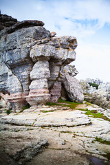 Fototapeta na wymiar Rocks in El Torcal of Antequera, Spain.