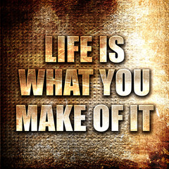 life is what you make of it