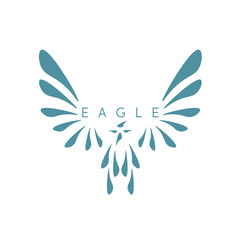 vector design template of abstract bird eagle