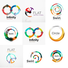 Collection of abstract circle logos