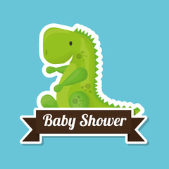 baby shower with toy design, vector illustration