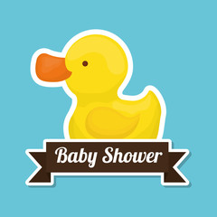 baby shower with toy design, vector illustration