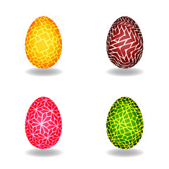 Set of easter egg with pattern