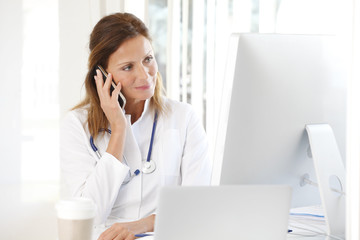 Female Doctor In The Office