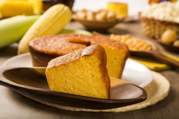 Corn cake. Traditional Brazilian treats made of corn.