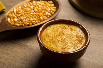 Corn Curau - typical food of green corn - tasty and cheap - typi