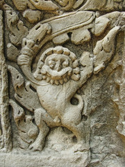 Bas relief at Angkor, Siem Reap, Cambodia.