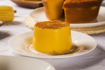 Corn Curau - typical food of green corn - tasty and cheap - typi