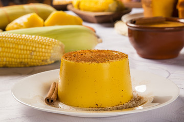 Corn Curau - typical food of green corn - tasty and cheap - typi