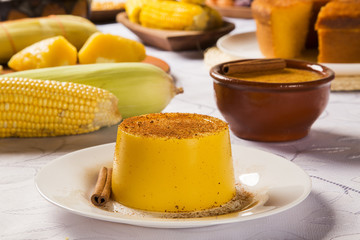 Corn Curau - typical food of green corn - tasty and cheap - typi