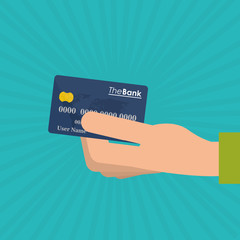 Payment with credit card  design, vector illustration