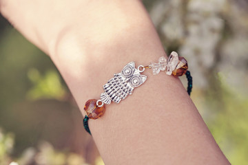 bracelet with silver owl