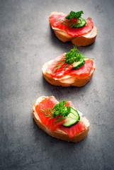 Sandwich with salmon