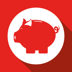 Money piggy design, vector illustration, vector illustration