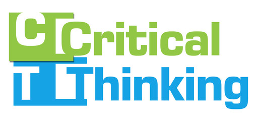 Critical Thinking Green Blue Abstract Stripes 