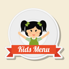 Menu Kids icon design, vector illustration, vector illustration