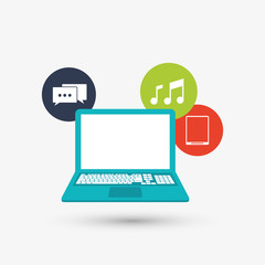 laptop icon design, vector illustration