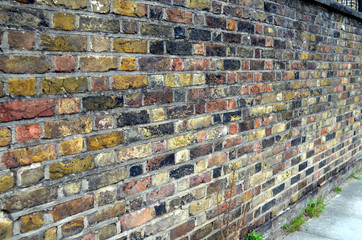 London yellow brick wall
