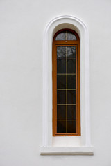 Side window of a church in natural light