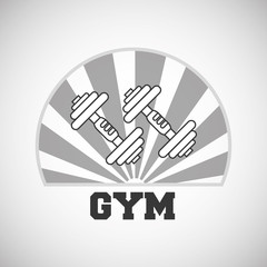 Gym and weights icon design , vector illustration