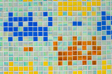 Close up of colorful ceramic tile