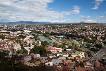 Fototapeta na wymiar panorama of the Tibilisi, Georgia