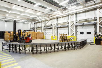 Interior of modern warehouse 