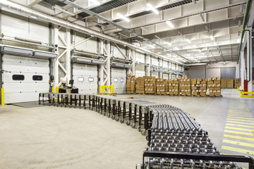 Interior of modern warehouse