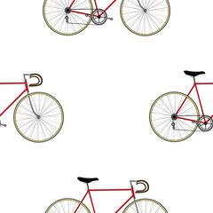 Vintage Bicycle Seamless Pattern