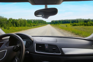 car going on road
