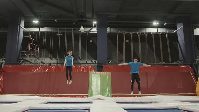 Cinemagraph of a Trampoline Jumping