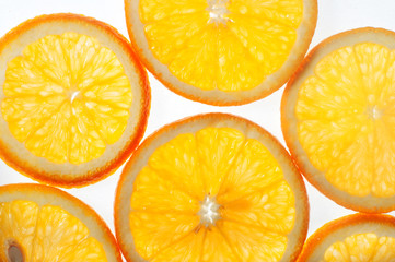 Citrus slices with back light