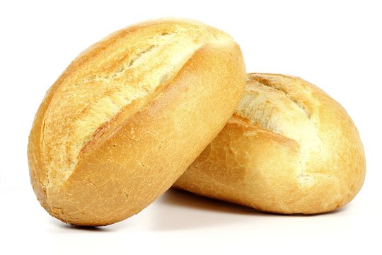 Br&ouml;tchen isoliert auf wei&szlig;em Hintergrund