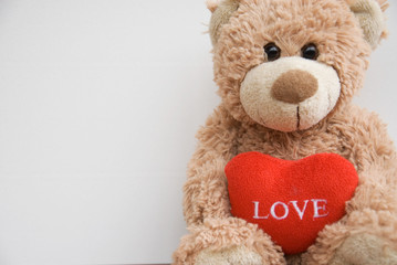 Teddy bear with a red heart