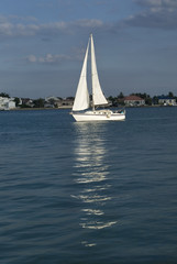 Fototapeta premium Sailboat and Houses