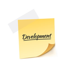 Development Stick Note Vector Illustration